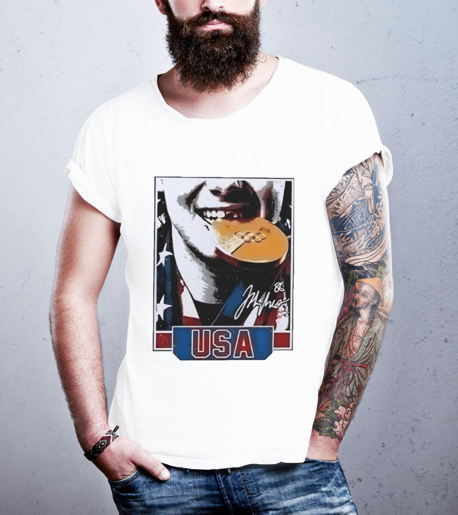 USA Gold Medal Hockey Jack Hughes Autograph 88 T-Shirt