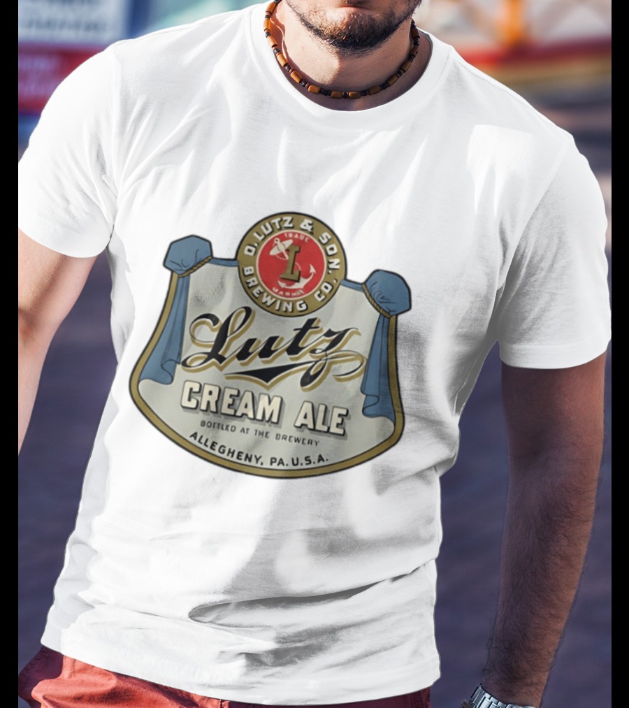 Lutz Cream Ale Bottled At The Brewery D Lutz & Son Brewing Co Allegheny PA USA T-Shirt