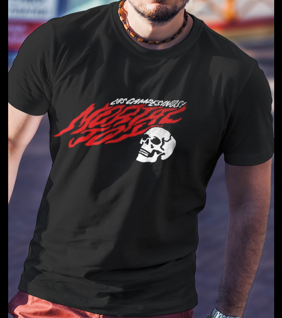 Los Campesinos Mortal Joy Tour Skull Flame T-Shirt