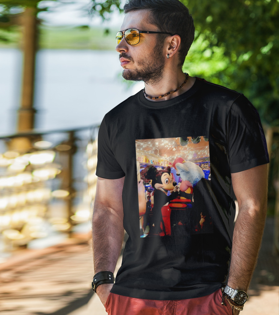 Mickey Mouse And Chuck E Cheese Iconic Meeting T-Shirt