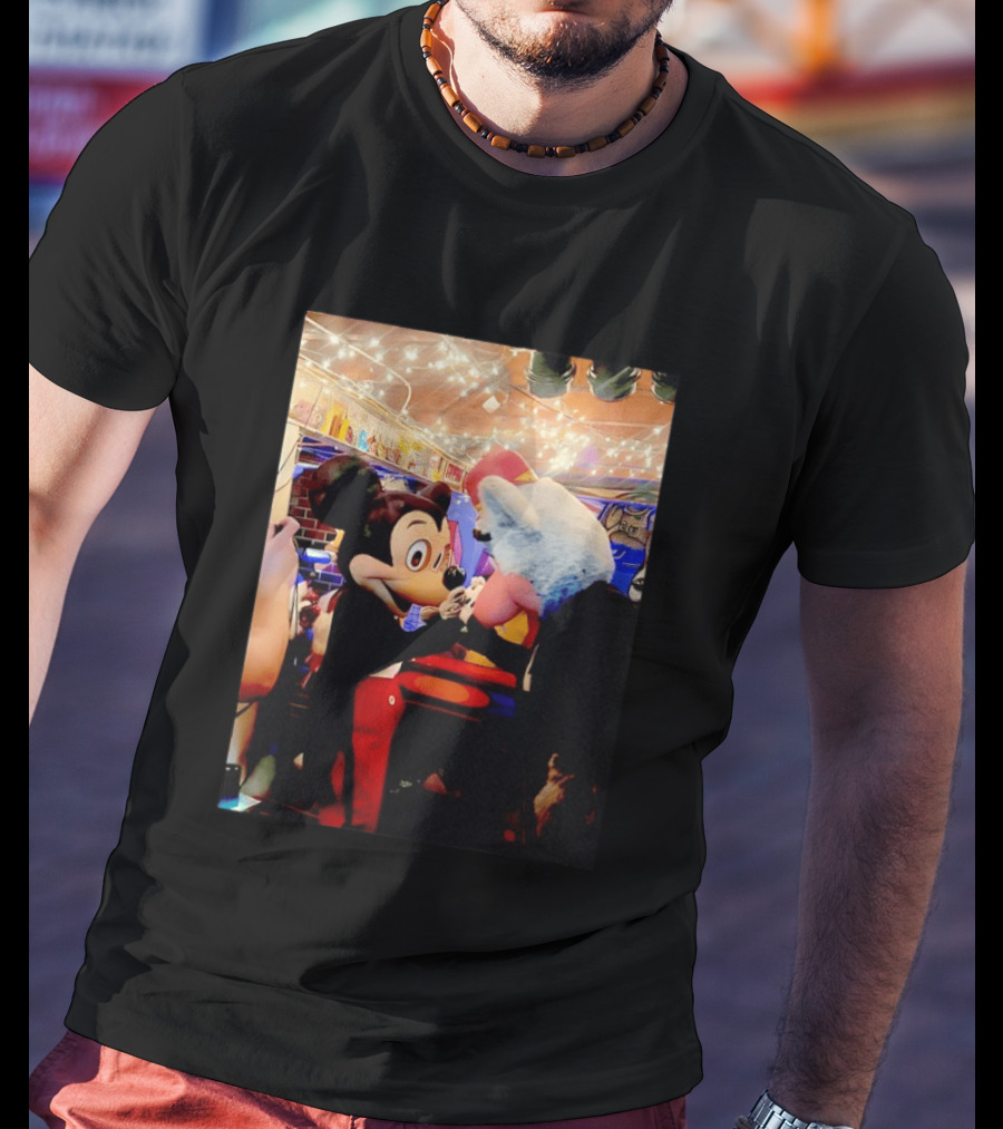 Mickey Mouse And Chuck E Cheese Iconic Meeting T-Shirt
