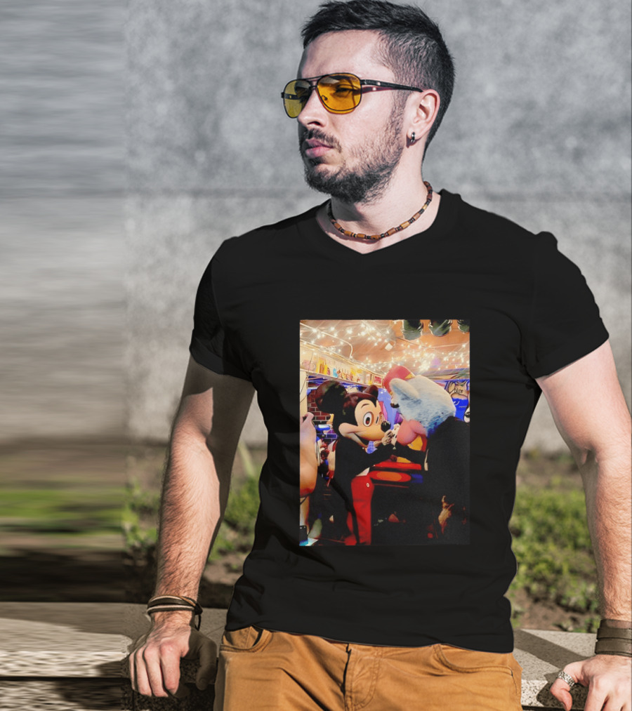 Mickey Mouse And Chuck E Cheese Iconic Meeting T-Shirt