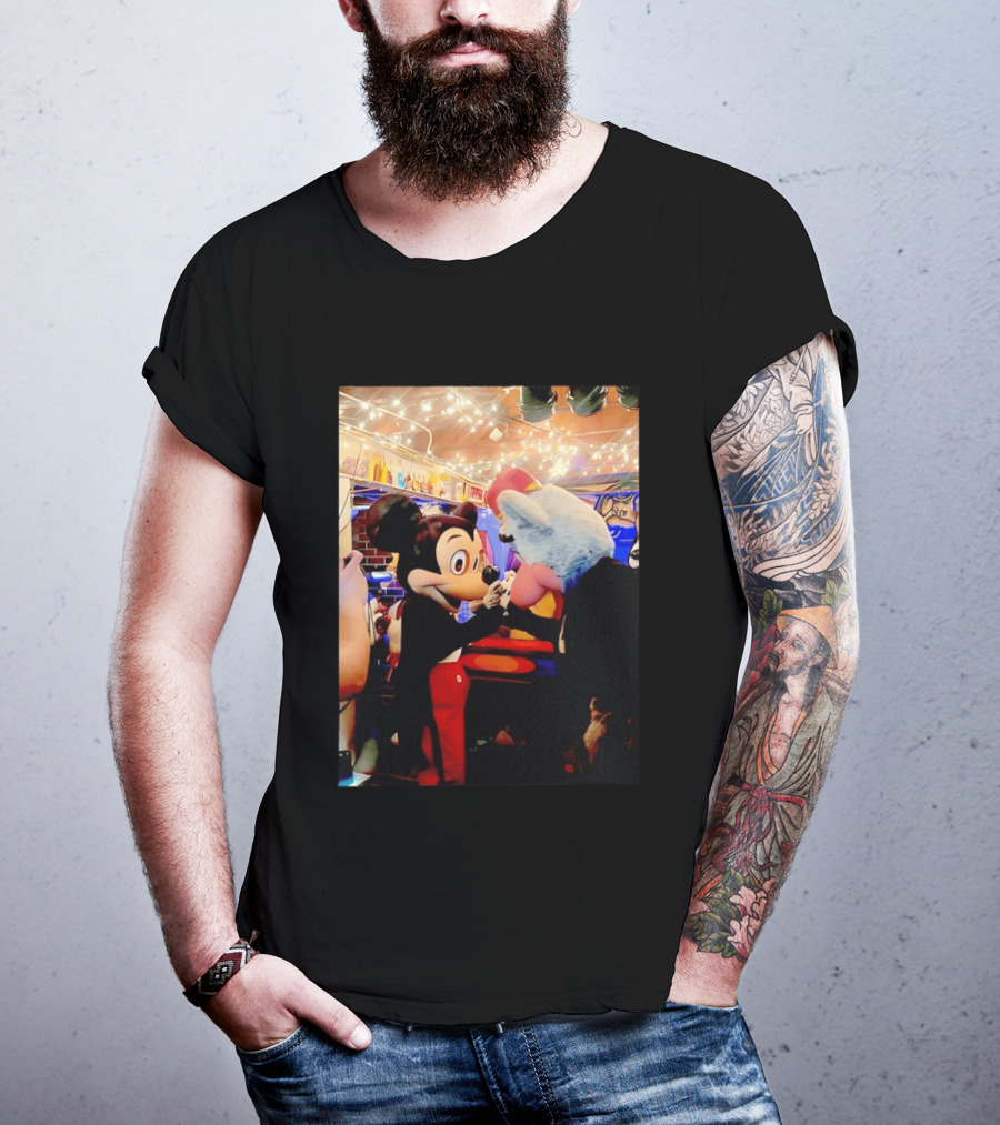 Mickey Mouse And Chuck E Cheese Iconic Meeting T-Shirt