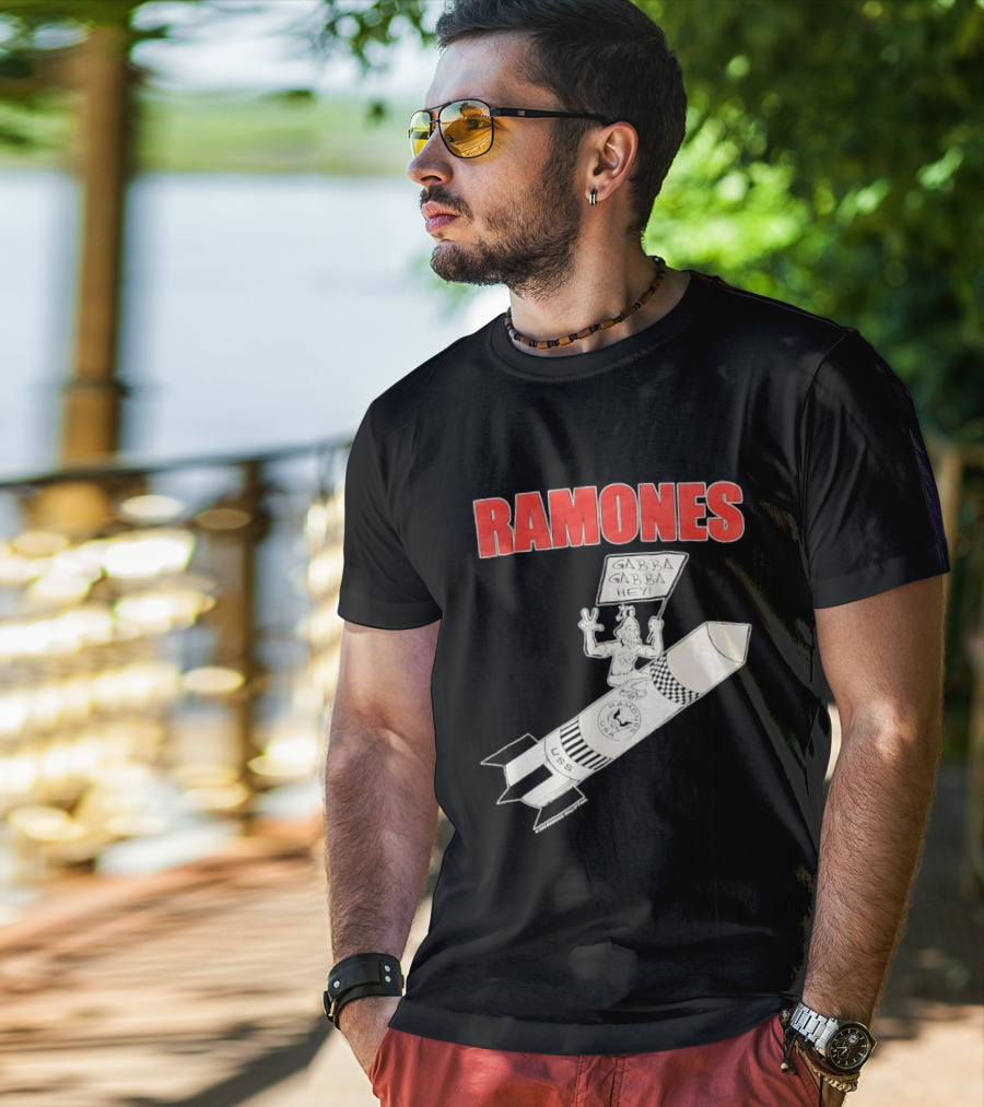 Ramones Gabba Gabba Hey USS Rocket Punk T-Shirt
