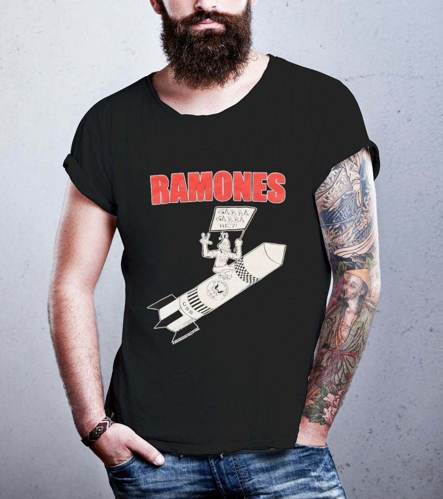 Ramones Gabba Gabba Hey USS Rocket Punk T-Shirt