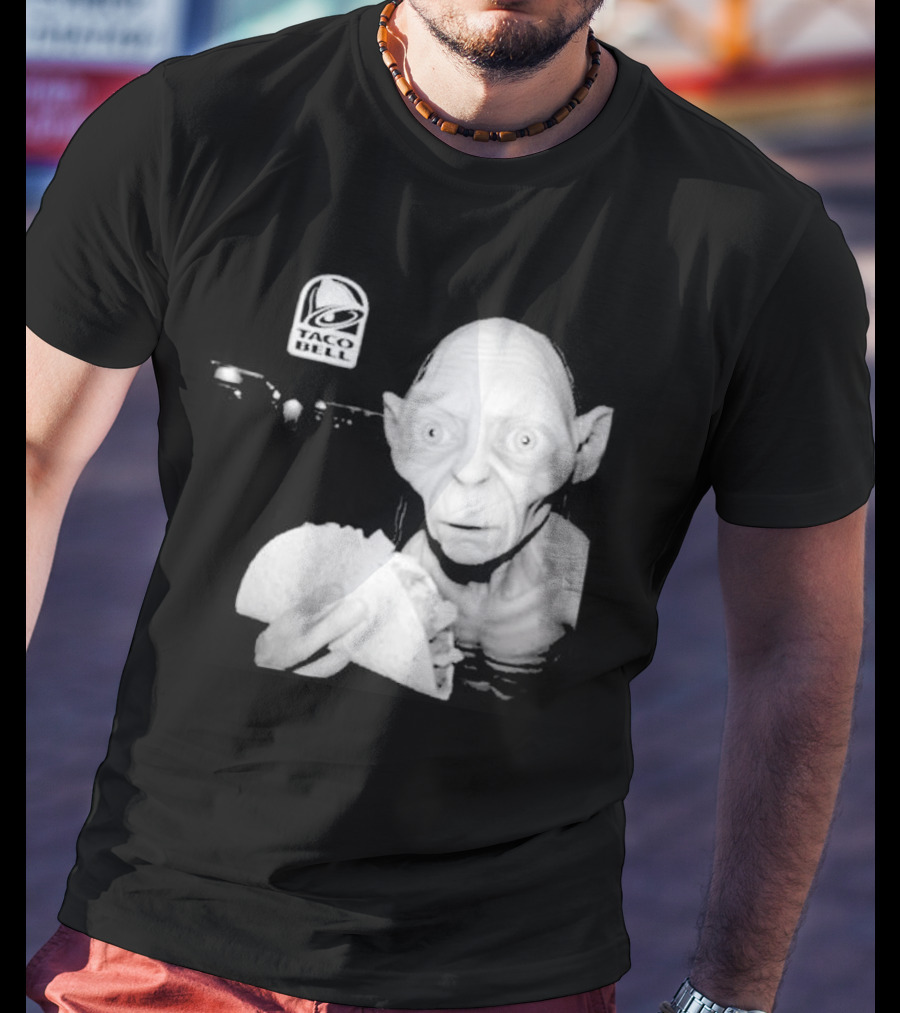 Gollum Taco Bell Mashup Middle Earth Eats Fast Food Iconic Fusion T-Shirt