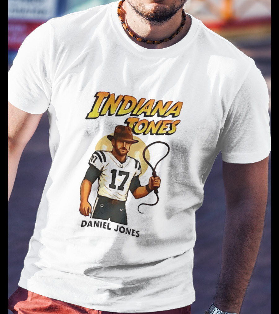 Daniel Jones Indiana Tones 17 Football Adventure T-Shirt