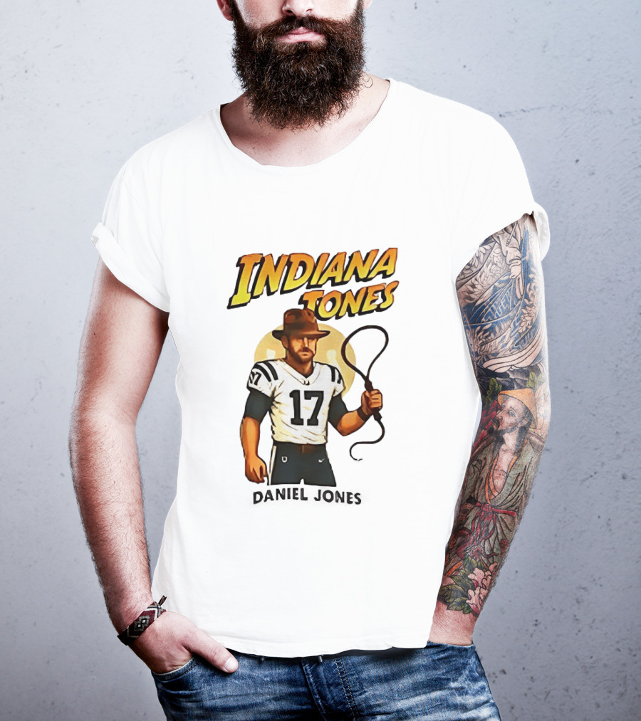 Daniel Jones Indiana Tones 17 Football Adventure T-Shirt