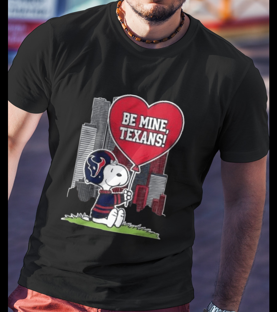Houston Texans Snoopy Valentine Be Mine Texans 2026 T-Shirt