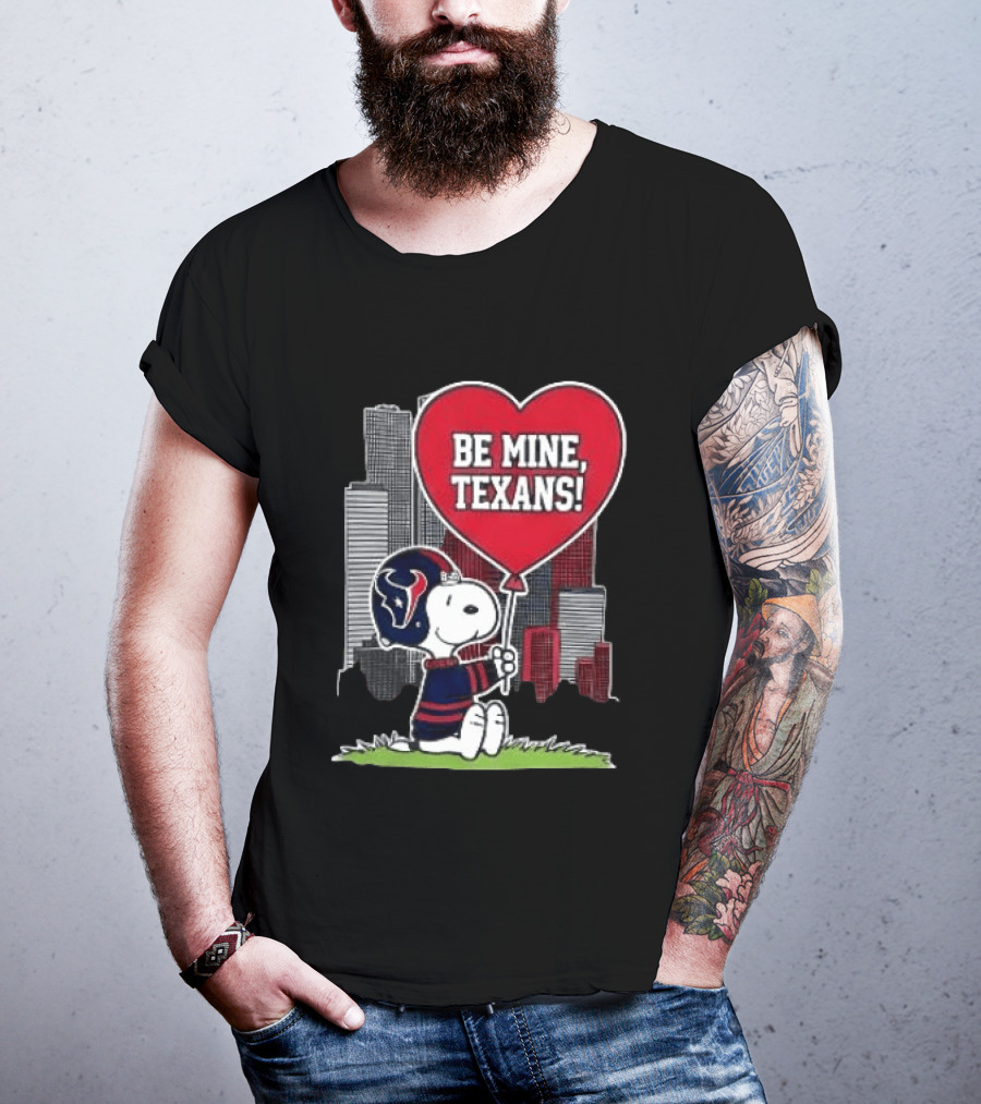 Houston Texans Snoopy Valentine Be Mine Texans 2026 T-Shirt