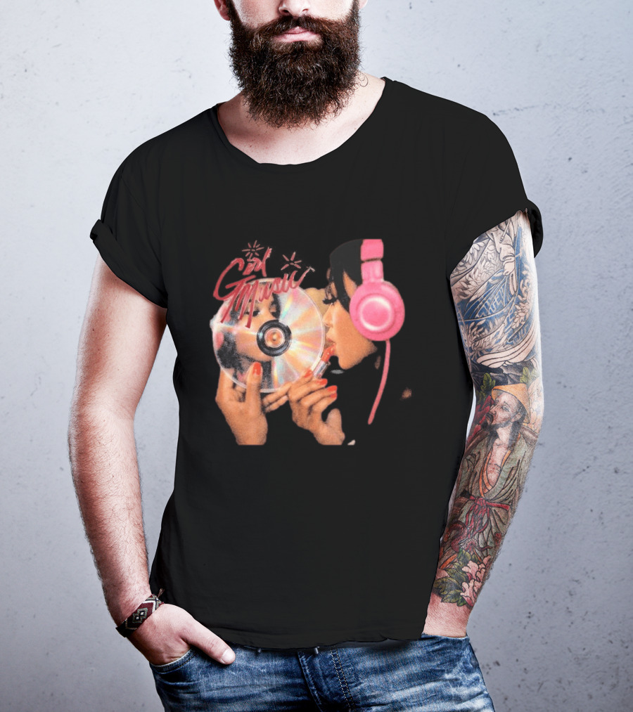 Girl Music Vol 1 EP Cover With Pink Headphones And CD T-Shirt