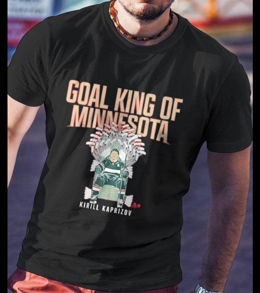 Kirill Kaprizov Goal King Of Minnesota Hockey Throne T-Shirt
