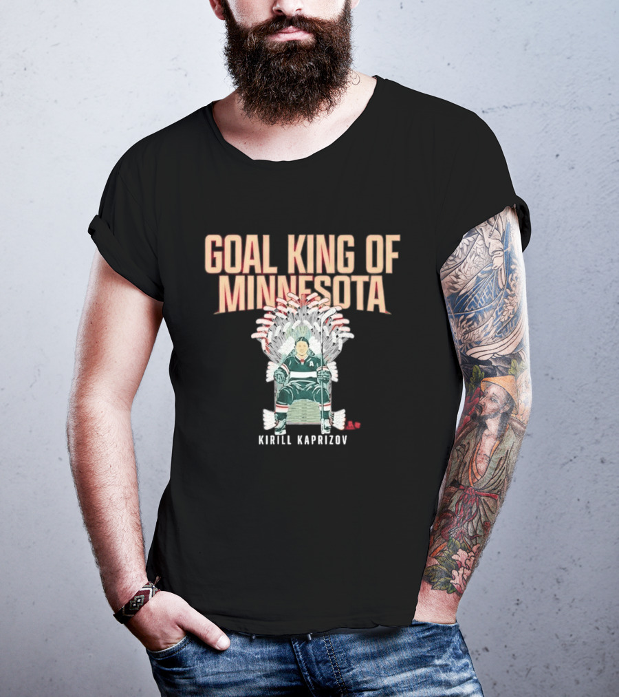 Kirill Kaprizov Goal King Of Minnesota Hockey Throne T-Shirt