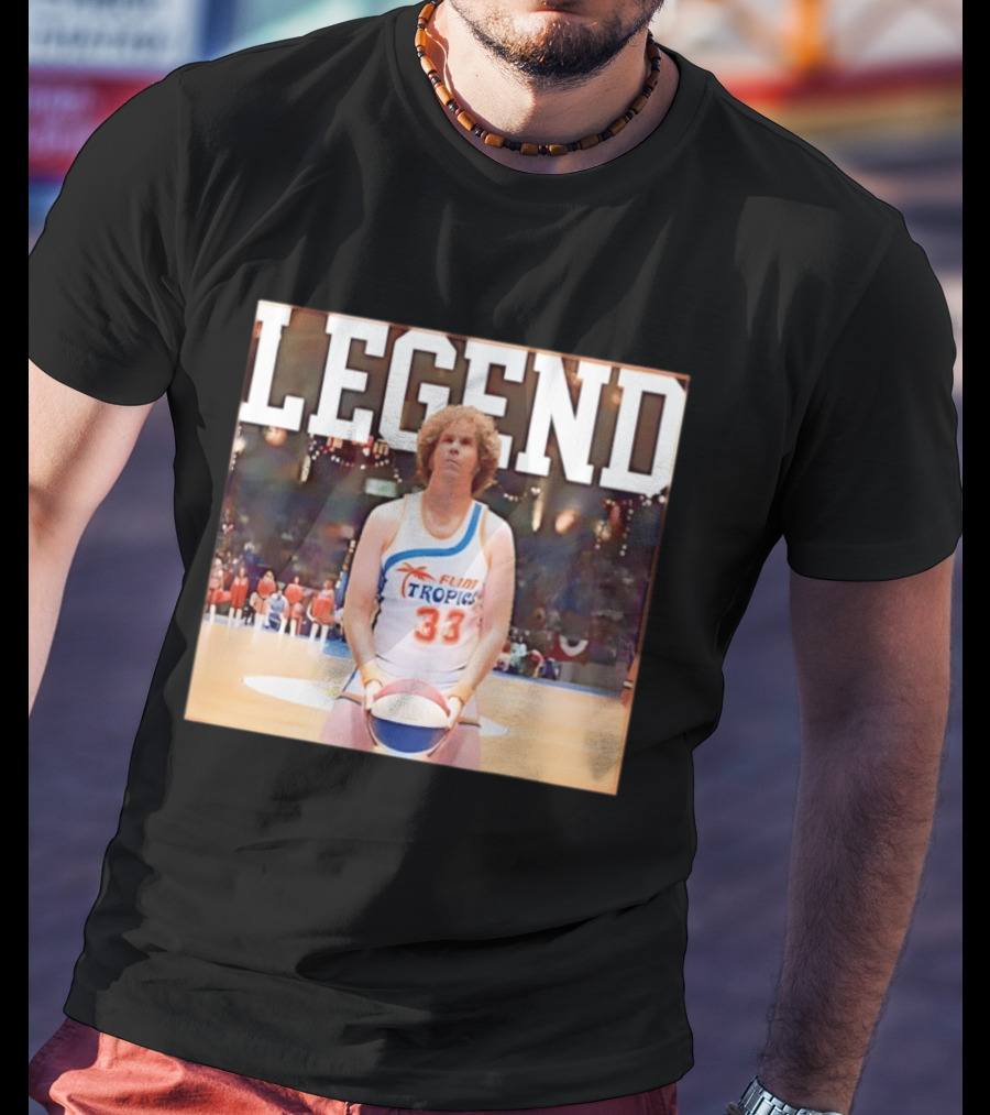 Legend Jackie Moon Flint Tropics 33 Basketball Semi Pro Movie T-Shirt