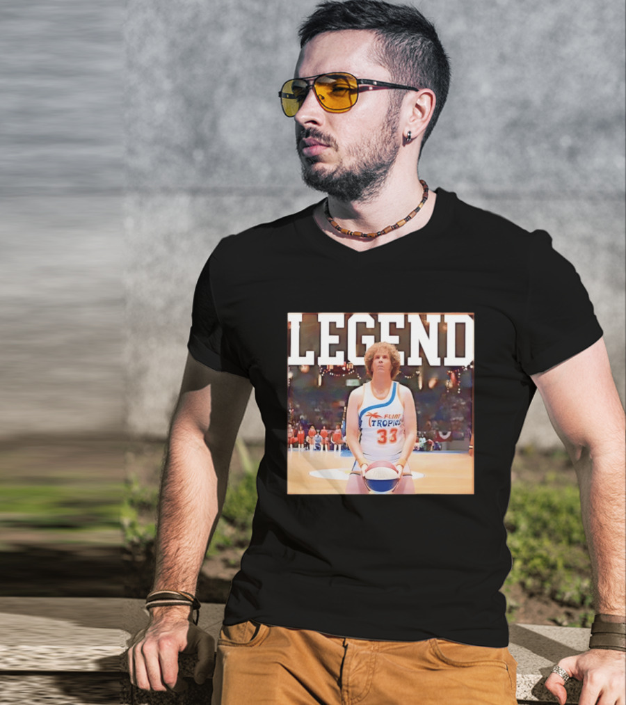 Legend Jackie Moon Flint Tropics 33 Basketball Semi Pro Movie T-Shirt