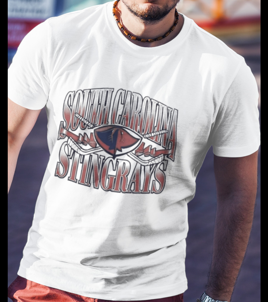 South Carolina Stingrays Hockey Team Red Blue T-Shirt
