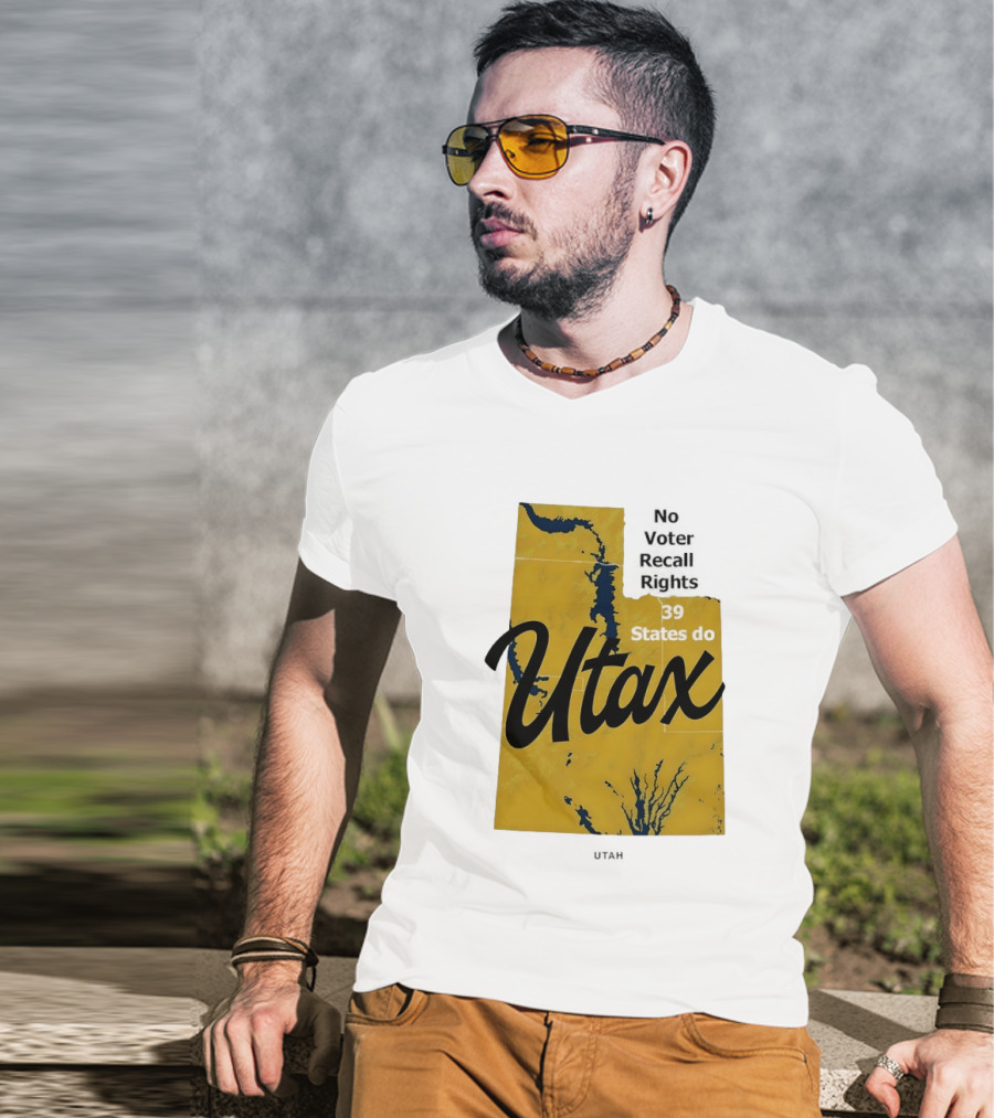 Utax No Voter Recall Rights 39 States Do Utah Map T-Shirt