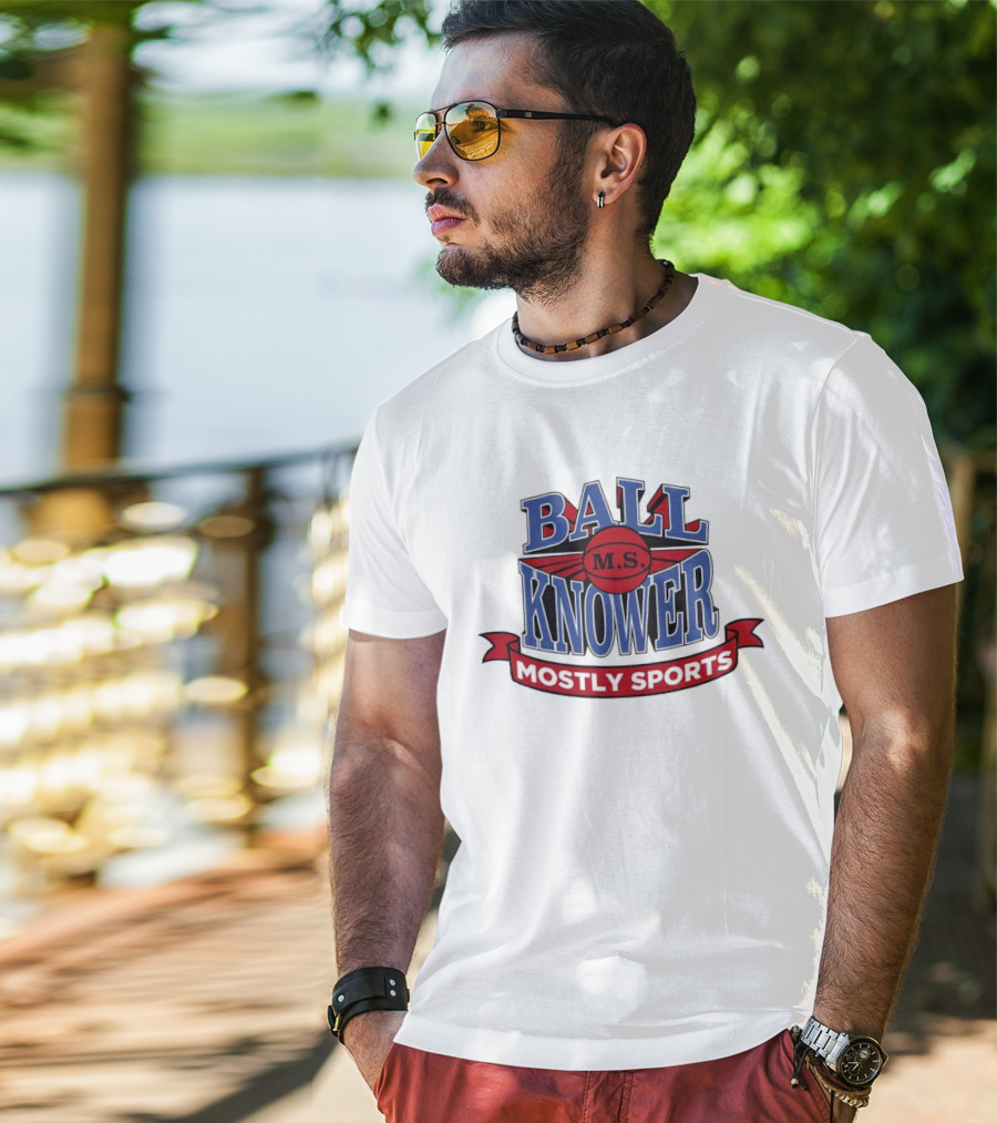 Ball Knower MS Mostly Sports Logo Styling T-Shirt