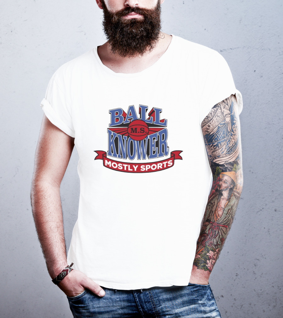 Ball Knower MS Mostly Sports Logo Styling T-Shirt