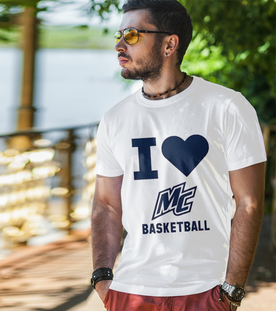I Love MC Basketball Merrimack College T-Shirt