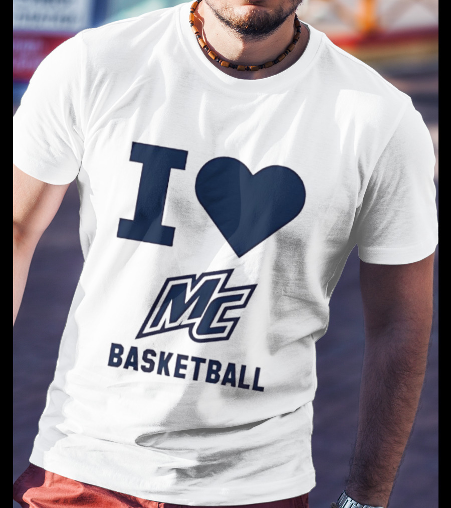 I Love MC Basketball Merrimack College T-Shirt
