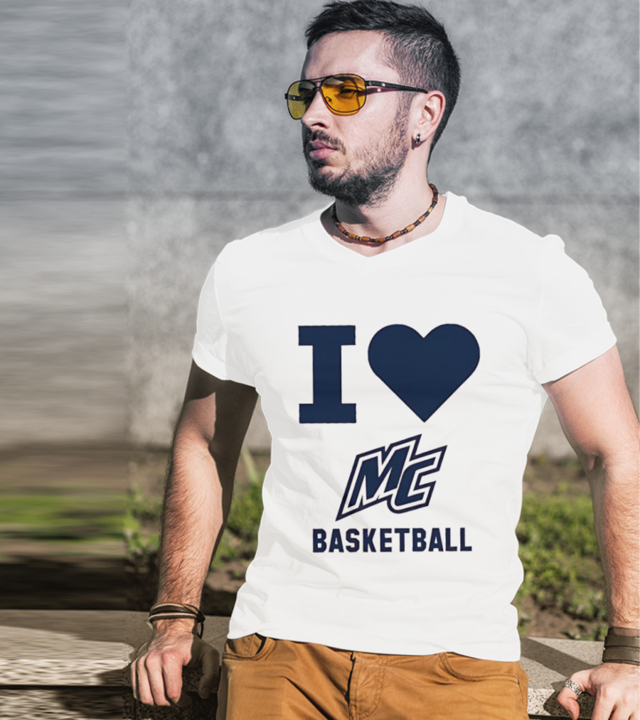 I Love MC Basketball Merrimack College T-Shirt
