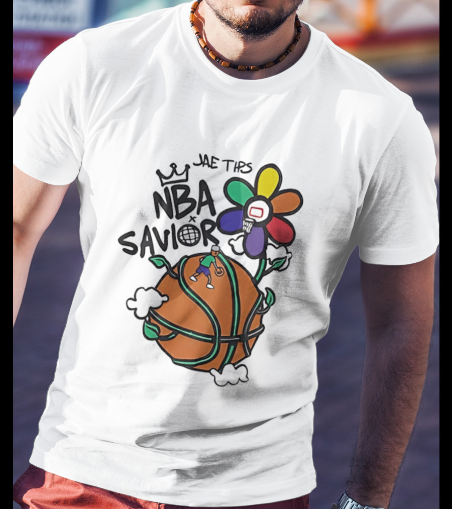 Jae Tips NBA Savior Basketball Flower Planet Player T-Shirt