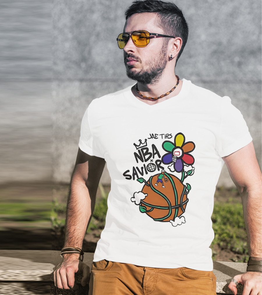 Jae Tips NBA Savior Basketball Flower Planet Player T-Shirt