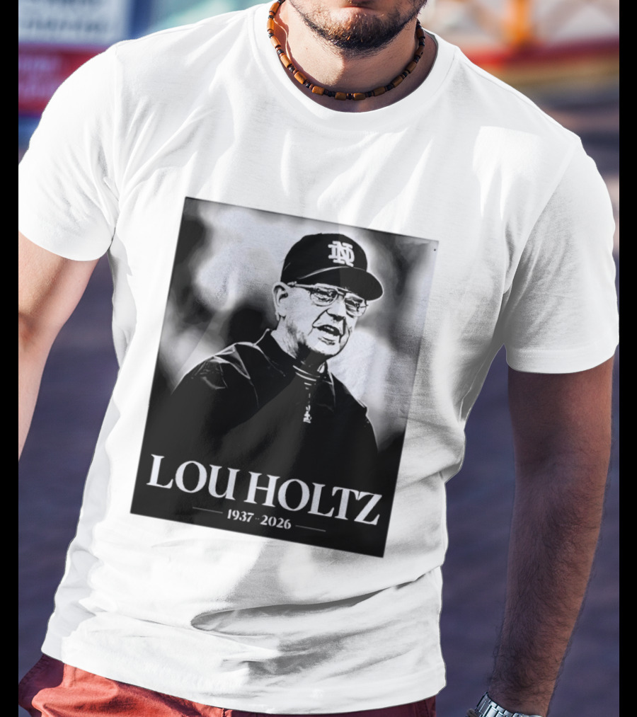 Lou Holtz 1937 2026 Notre Dame Coach Memorial T-Shirt