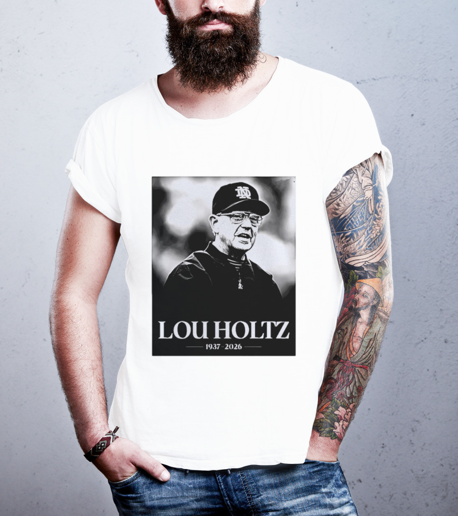 Lou Holtz 1937 2026 Notre Dame Coach Memorial T-Shirt
