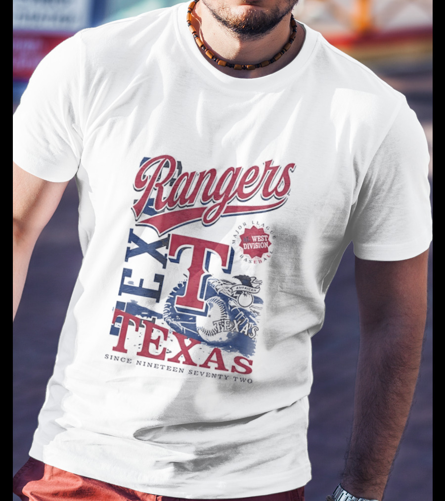 Texas Rangers EST 1972 Vintage Logo And Text Baseball Team T-Shirt