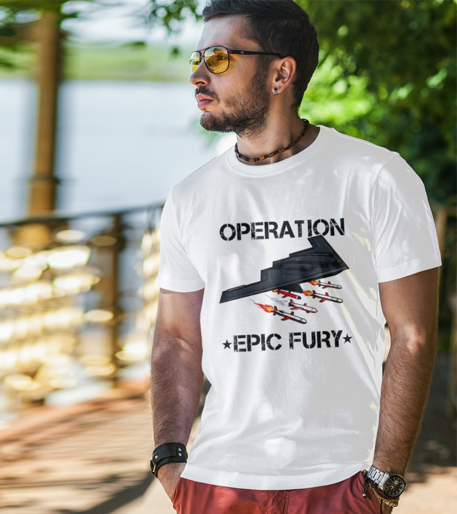 Northrop Grumman B 2 Spirit Operation Epic Fury America Airplane Aircraft T-Shirt