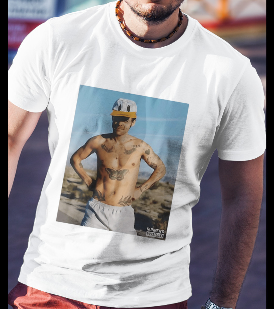 Harry Donald Duck Cap Runner's World Desert Tattoos T-Shirt