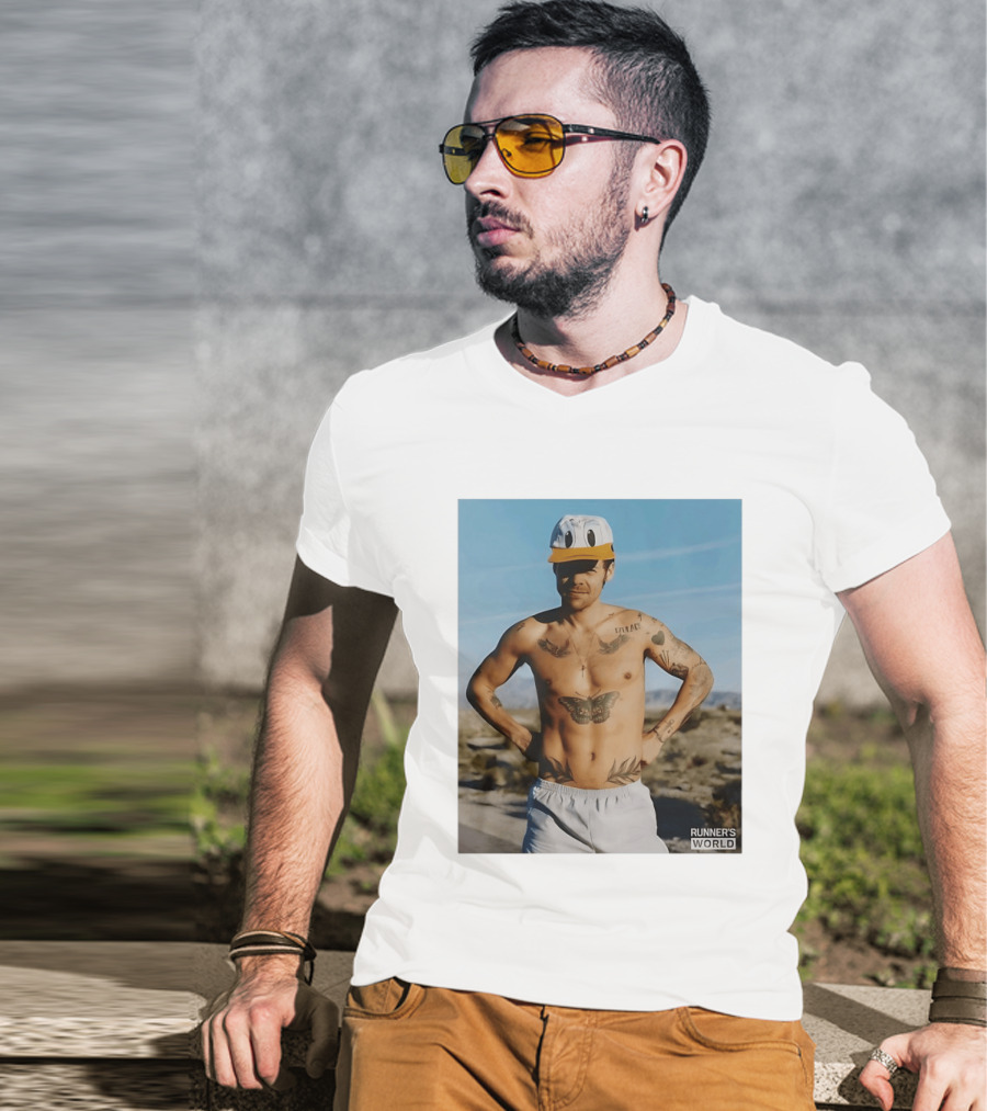 Harry Donald Duck Cap Runner's World Desert Tattoos T-Shirt