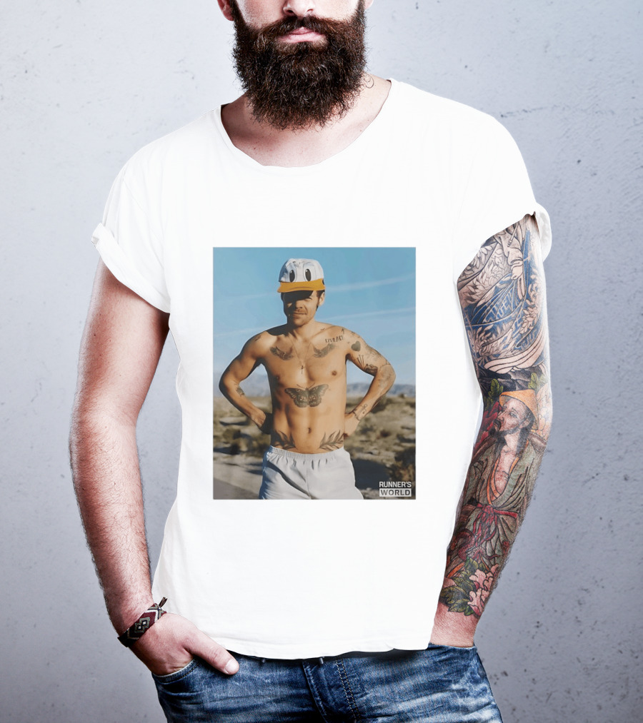 Harry Donald Duck Cap Runner's World Desert Tattoos T-Shirt