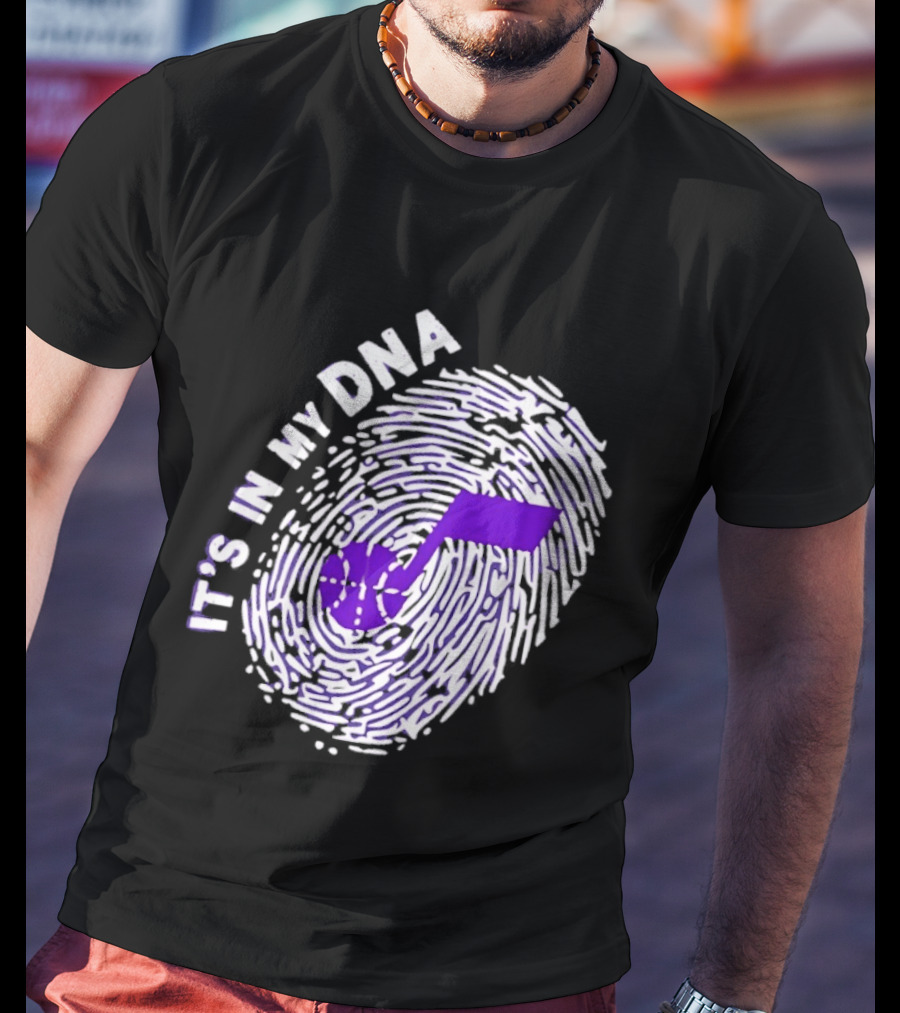 Utah Jazz It's In My DNA Fingerprint Basketball Fan T-Shirt