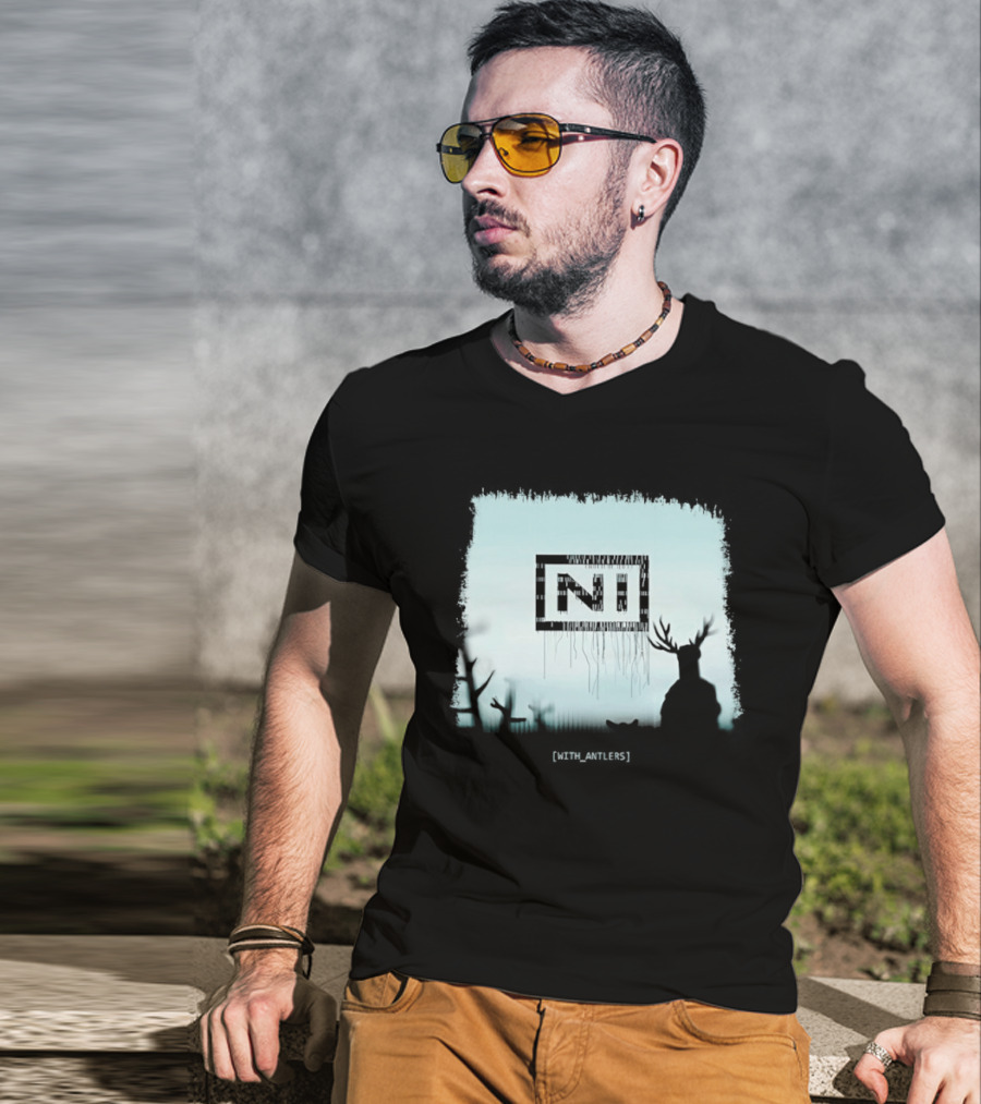 Nine Inch Nails NIN Deer Shadow With Antlers T-Shirt