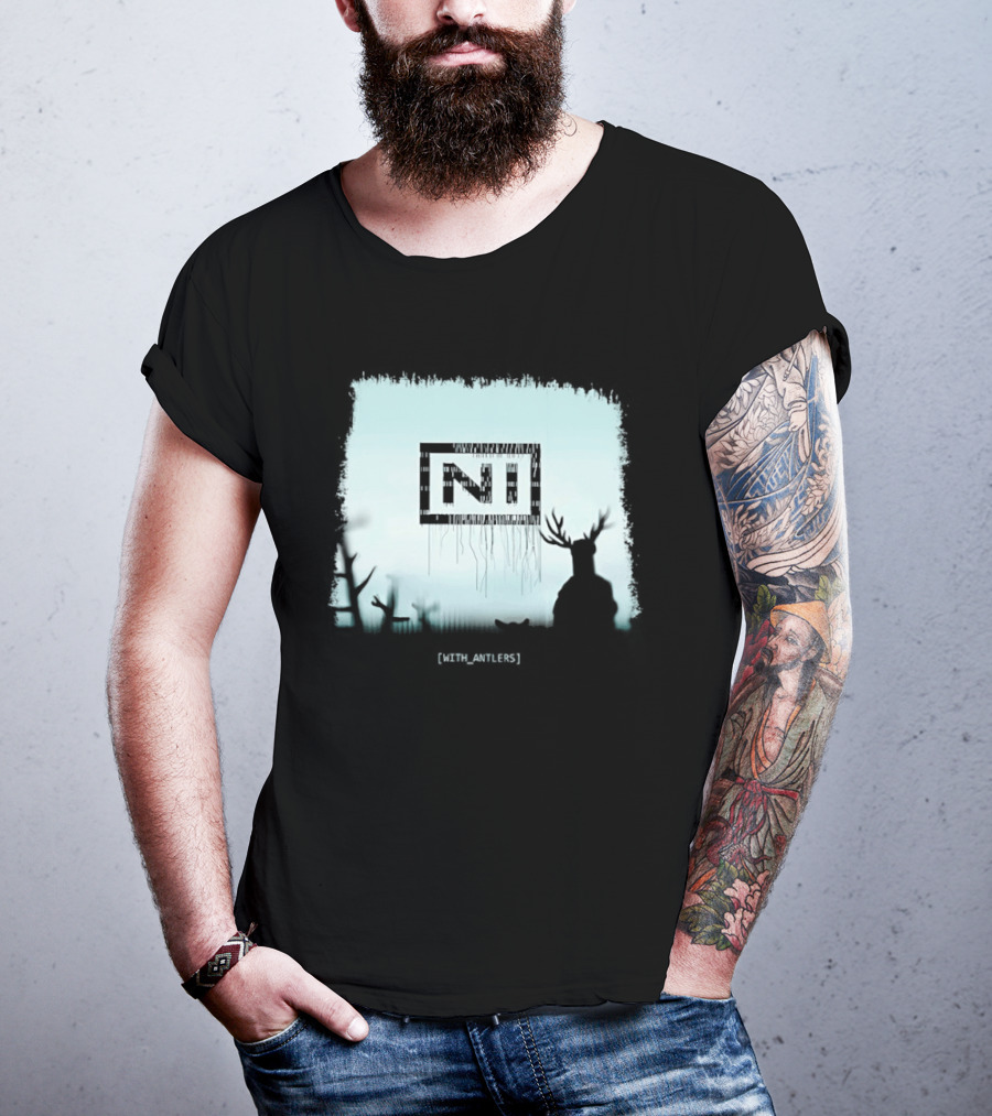 Nine Inch Nails NIN Deer Shadow With Antlers T-Shirt