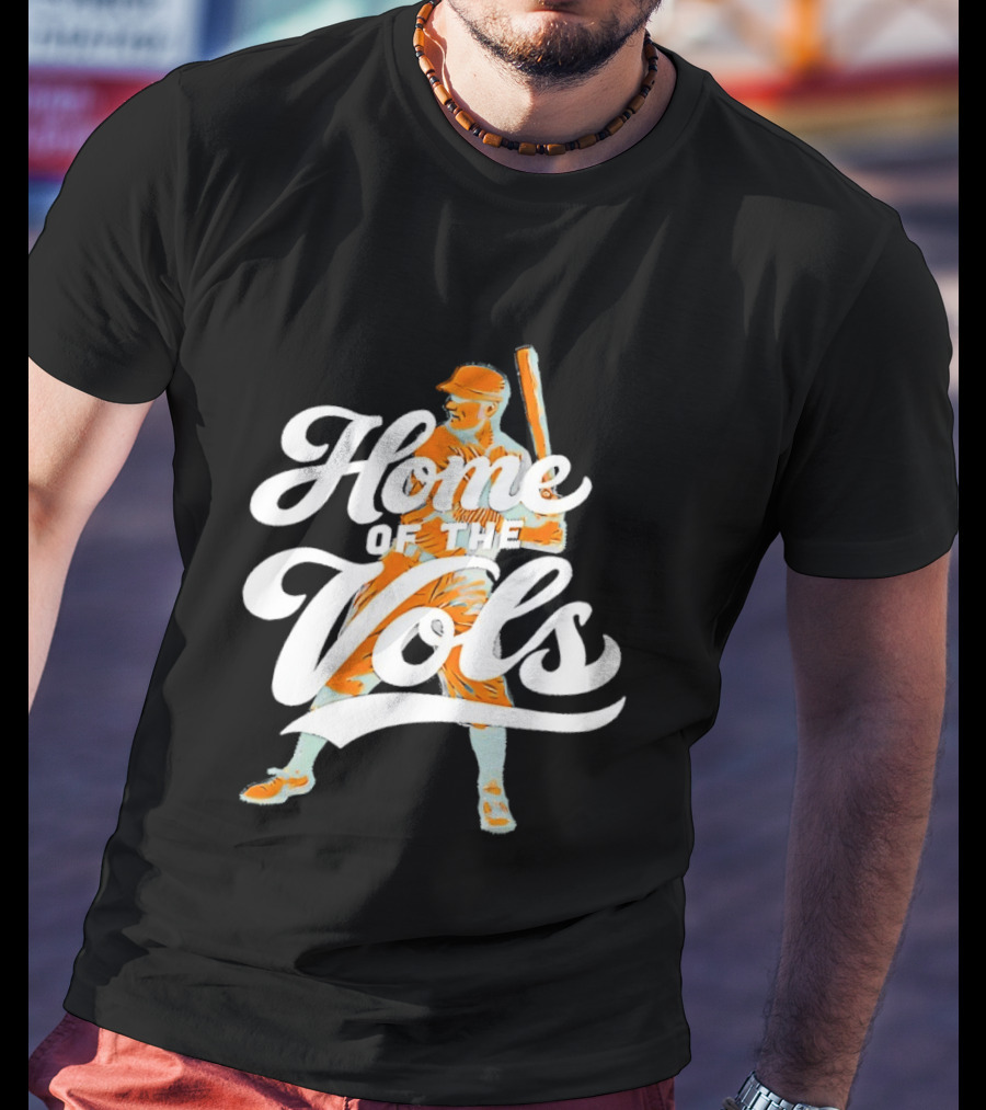 Home Of The Vols Baseball Player T-Shirt
