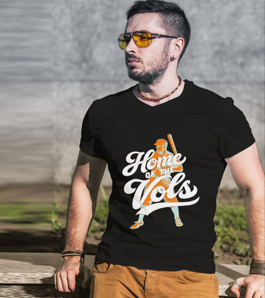 Home Of The Vols Baseball Player T-Shirt