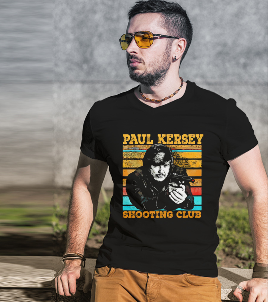 Paul Kersey Shooting Club Retro Style Gunman T-Shirt