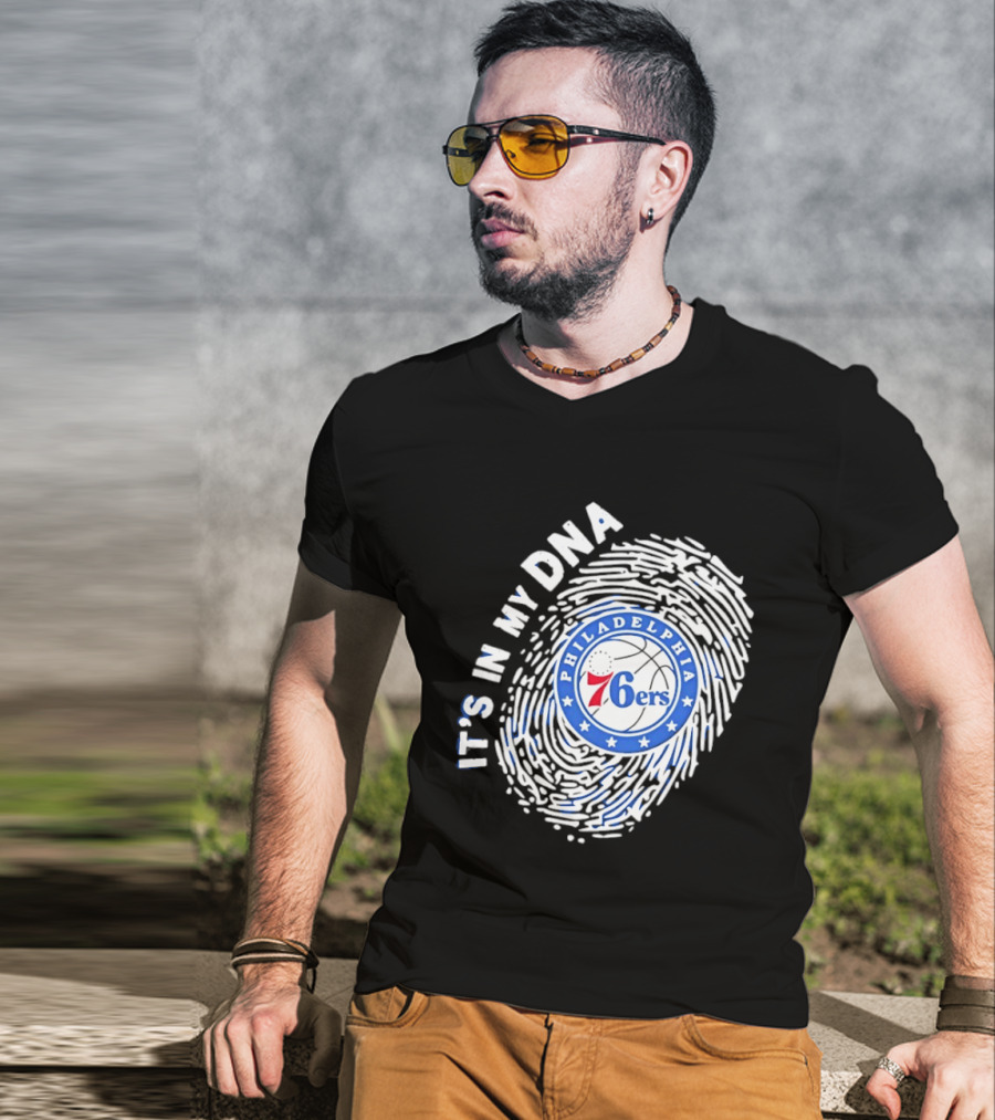 Philadelphia 76ers It's In My DNA Fingerprint Basketball Fans Gear T-Shirt