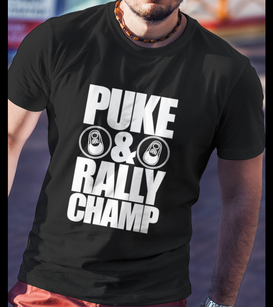 Puke And Rally Champ Soda Can Lids Fun T-Shirt