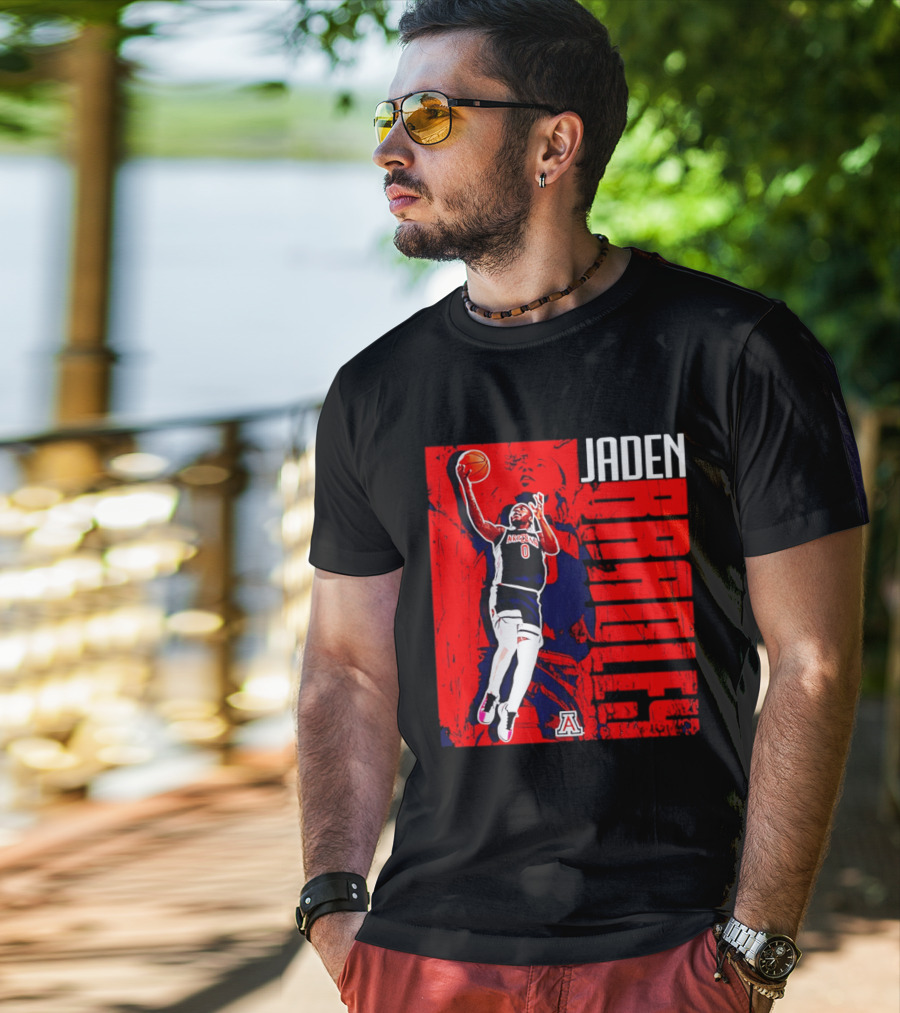 Jaden Bradley Arizona Wildcats NCAA Basketball Player Collage T-Shirt