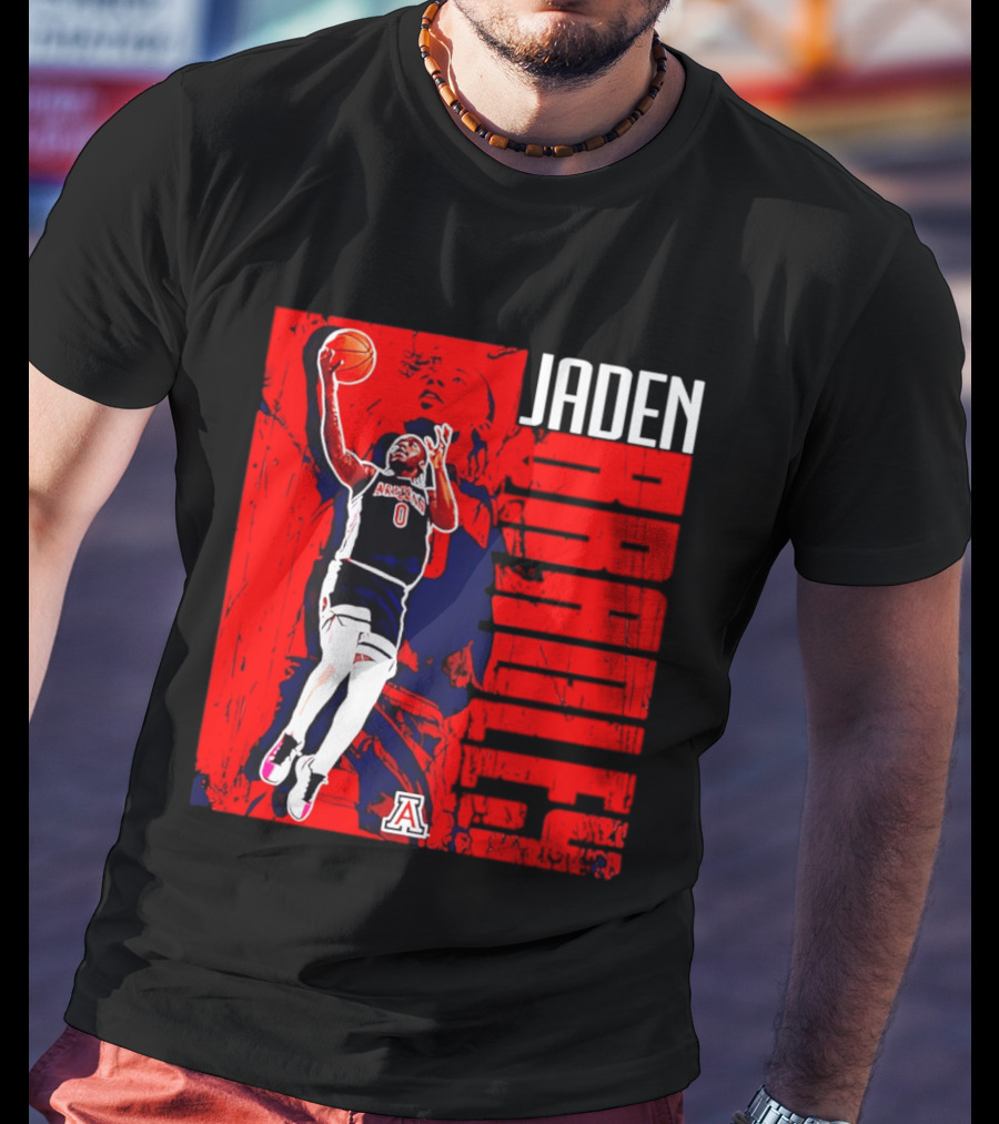 Jaden Bradley Arizona Wildcats NCAA Basketball Player Collage T-Shirt