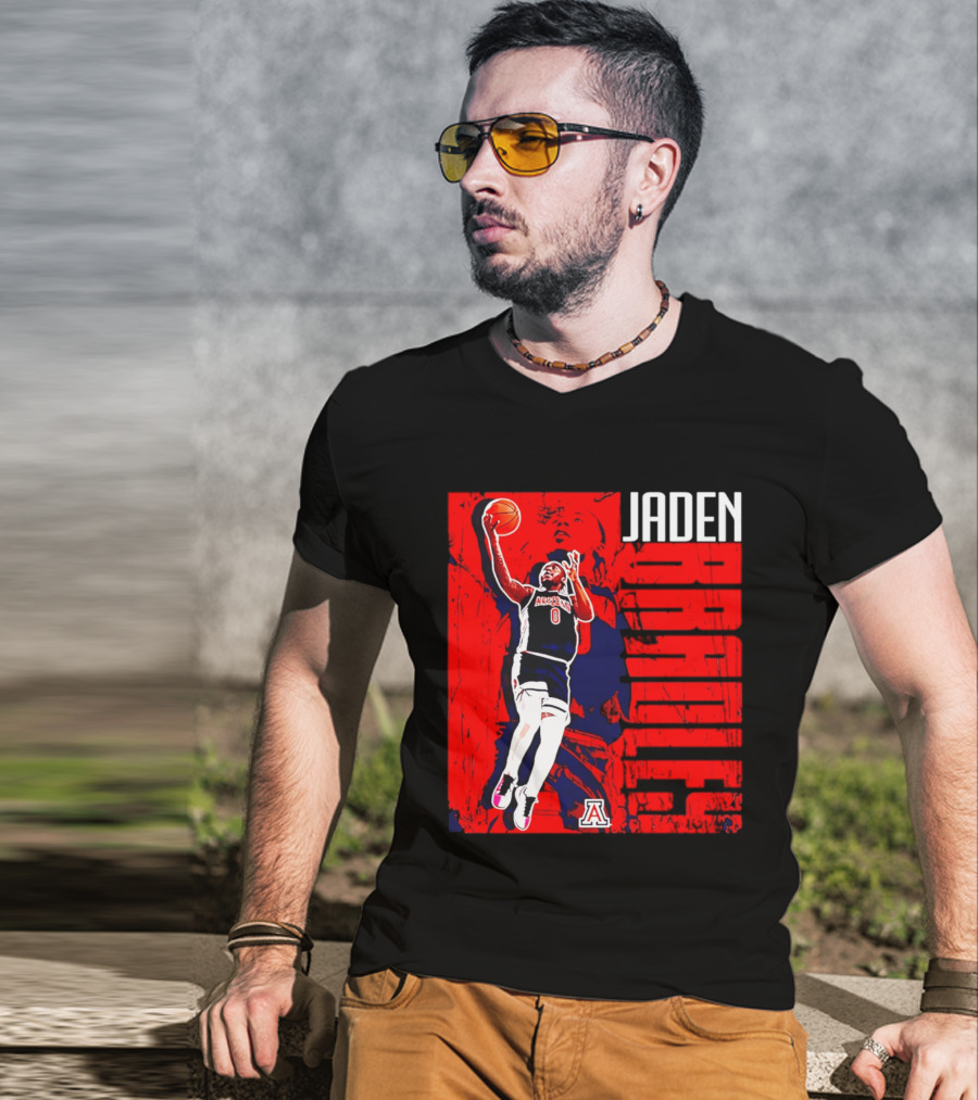 Jaden Bradley Arizona Wildcats NCAA Basketball Player Collage T-Shirt