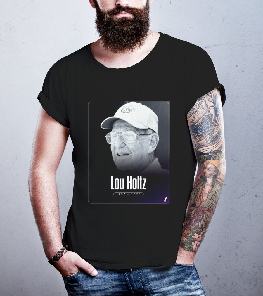 Lou Holtz 1937 2026 Notre Dame Icon Memoriam T-Shirt