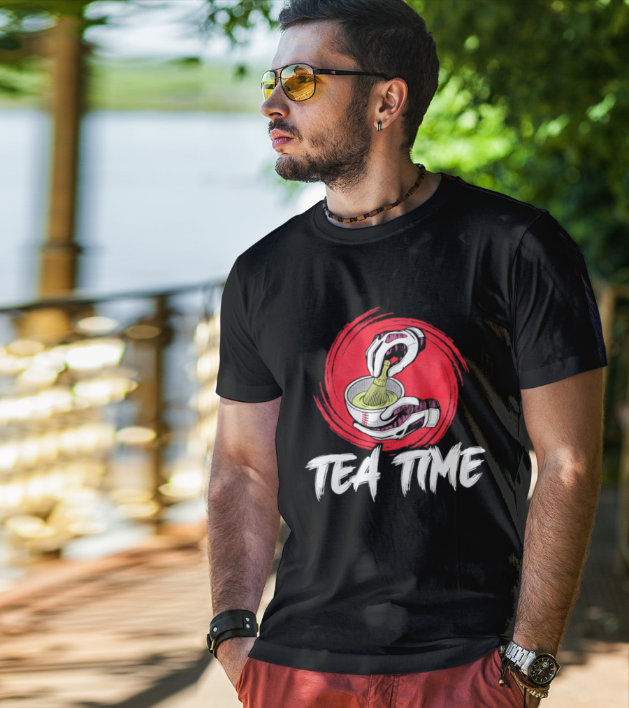 Tea Time Baseball Pouring Sports Fusion T-Shirt