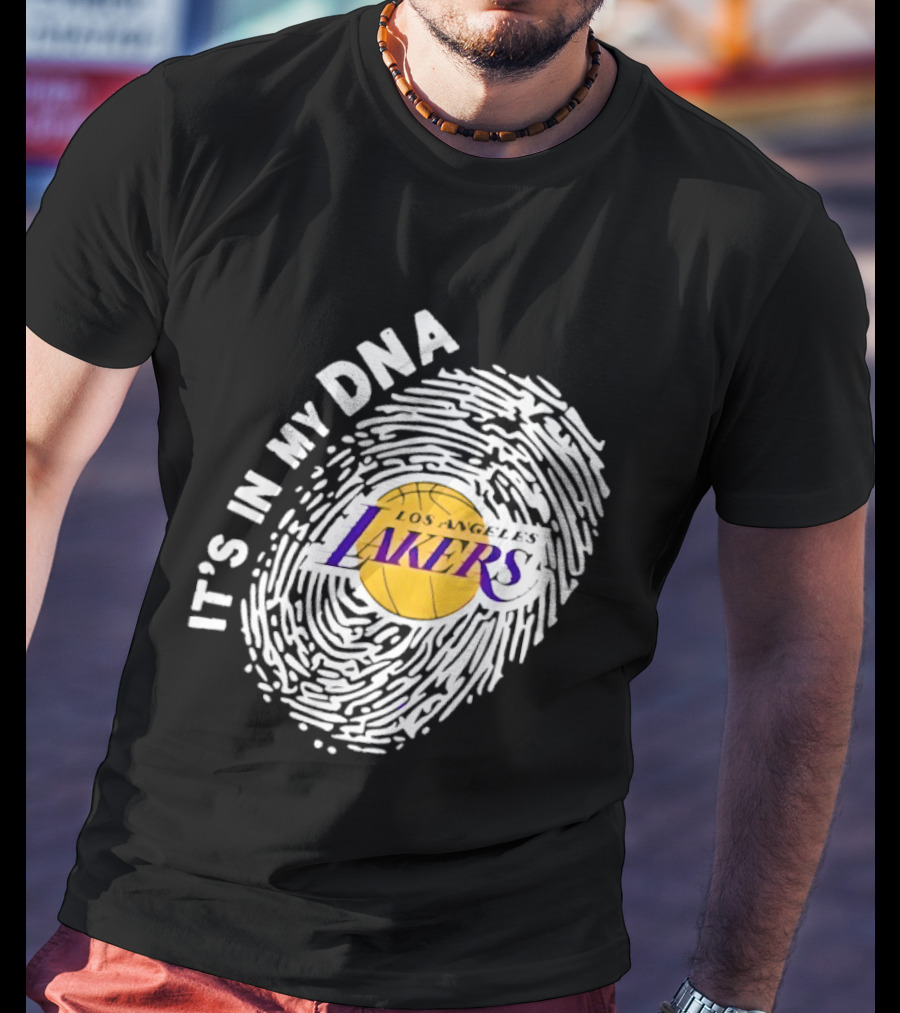 Los Angeles Lakers It's In My DNA Fingerprint T-Shirt