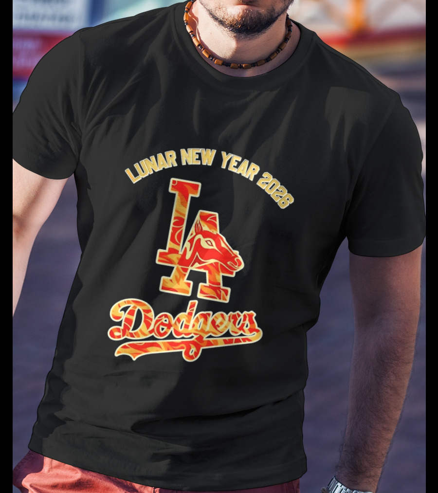 Lunar New Year 2026 LA Dodgers Horse Symbol Celebration T-Shirt